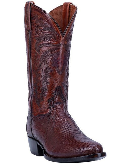 Dan Post Red Winston Leather Mid-calf Cowboy for men