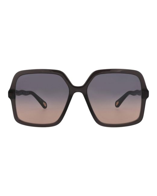 Chloé Multicolor Square-Frame Bio Acetate Sunglasses