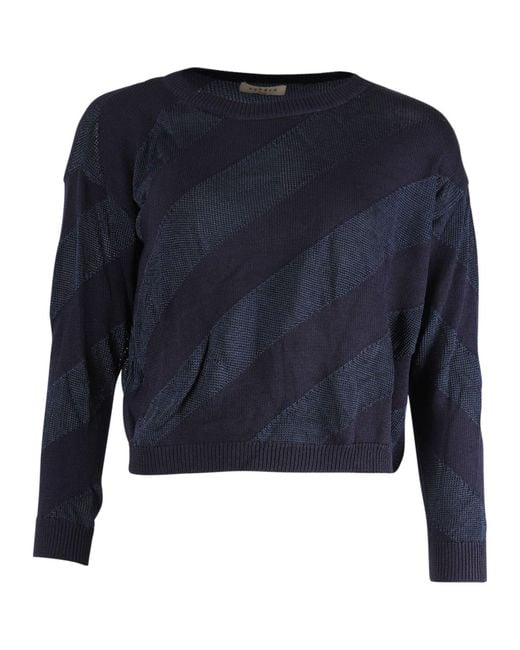 Sandro Blue Sandro Stripe Sweater
