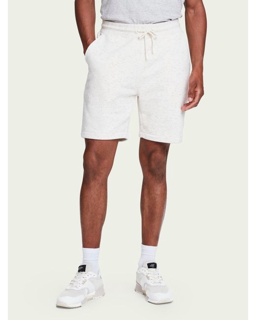 Mid-rise Sweat Shorts in Ecru Melange 