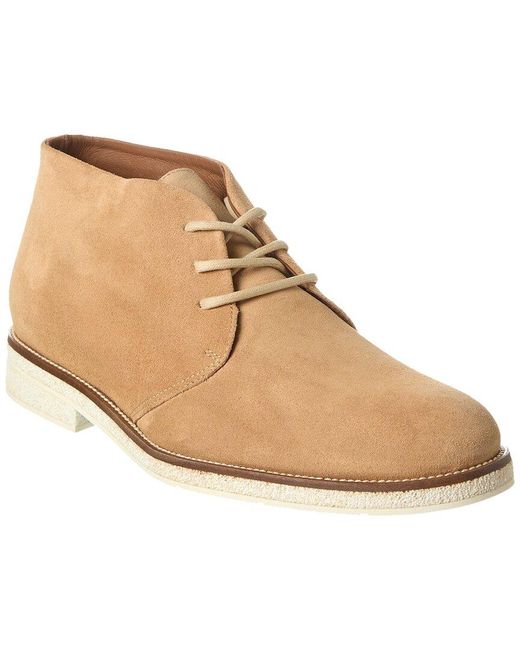 Aquatalia Gino Weatherproof Suede Bootie in Natural for Men Lyst