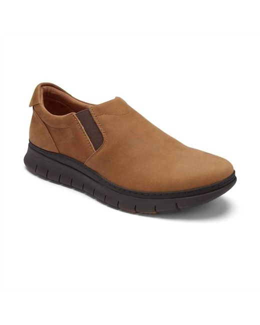 Vionic Brown Khai Nubuck Slip On Shoes for men