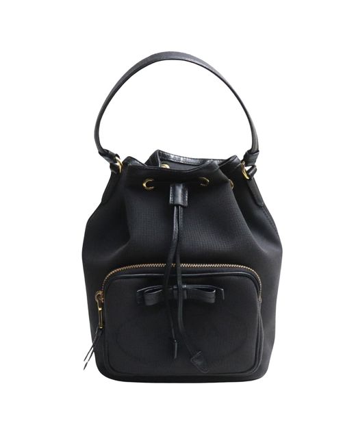 Prada Black Bucket Bag Synthetic Handbag (pre-owned)
