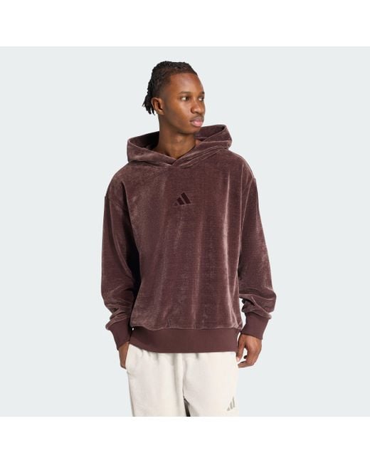 adidas Men's Brown All Szn Luxe Hoodie