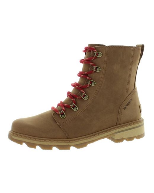Sorel Brown Lennox Leather Ankle Lace-up Boot