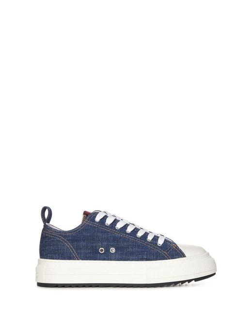 DSquared² Blue Denim Low Sneakers for men