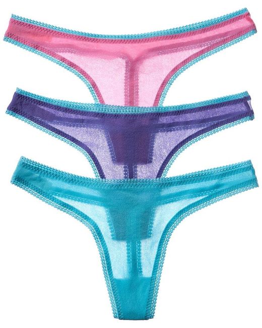 On Gossamer 3pk Hip-g Thong in Blue | Lyst