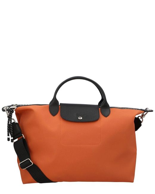 Longchamp Brown Le Pliage Energy Xl Canvas & Leather Tote Handbag