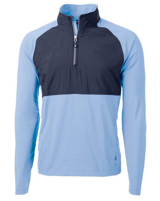 Cutter & Buck Blue Adapt Eco Knit Hybrid Recycled Quarter Zip for men