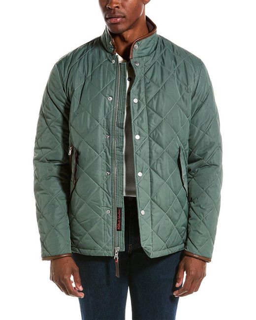 Robert Graham Diamond Quilted Travel Jacket in Green for Men Lyst