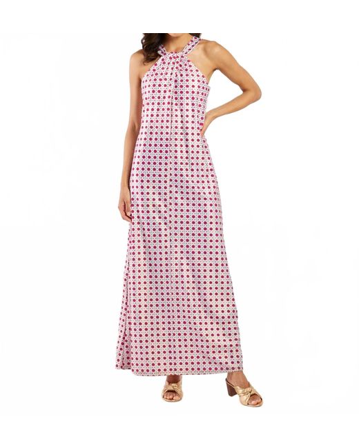 Jude Connally Purple Bernadette Rattan Maxi Dress
