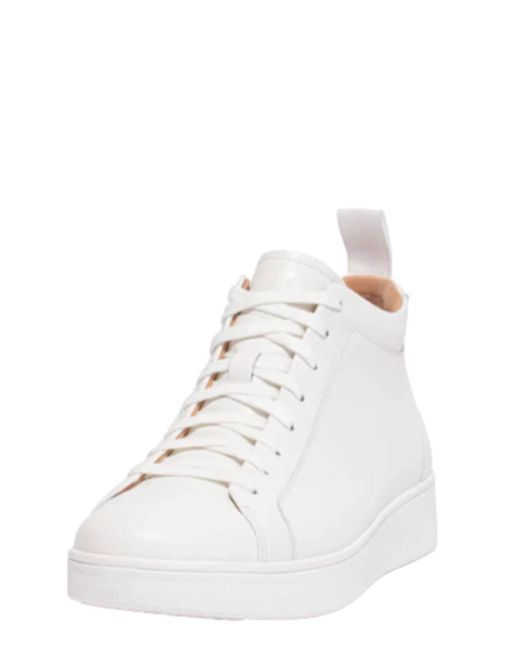 Fitflop White Rally Leather High-top Sneakers