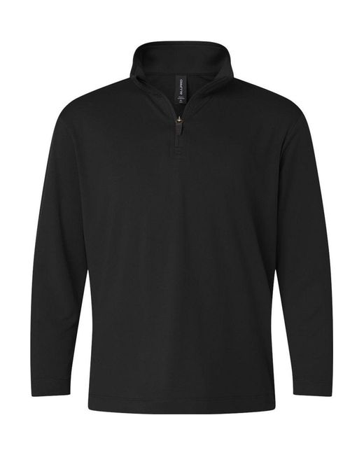 AllPro Black Pro-Lock Youth Performance Quarter-Zip Pullover for men