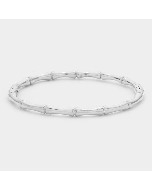 Fashnzfab Women's Metallic Stainless Steel Metal Bamboo Bangle Bracelet