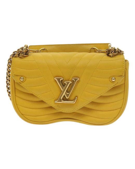 Louis Vuitton Yellow New Wave Leather Shoulder Bag (pre-owned)