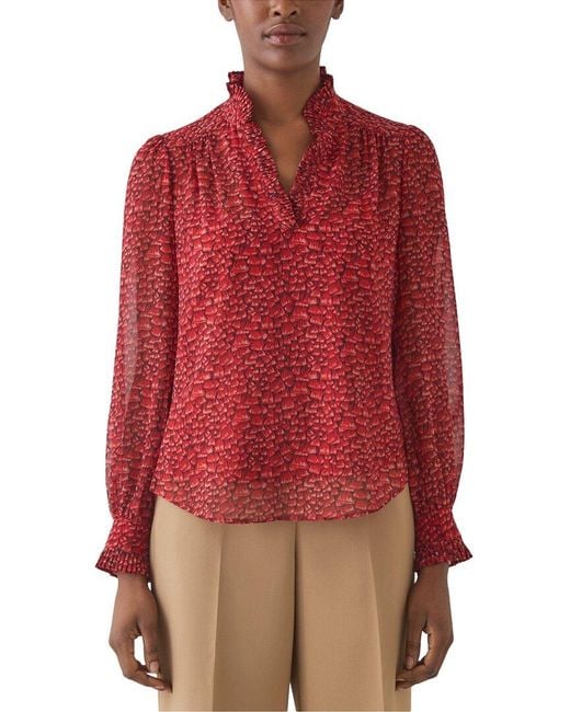 L.K.Bennett Red Suzette Blouse