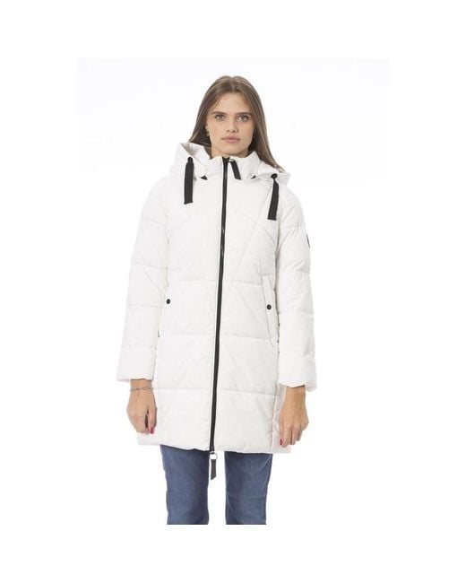 Baldinini White Polyester Parka