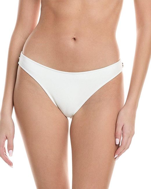 Reiss White Iris Button Detail Bikini Top