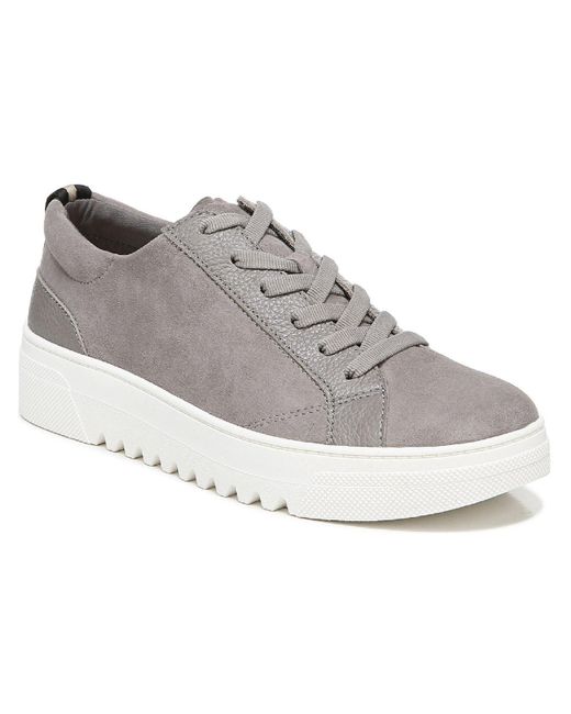 Dr. Scholls Gray Good One Microsuede Casual Casual And Fashion Sneakers