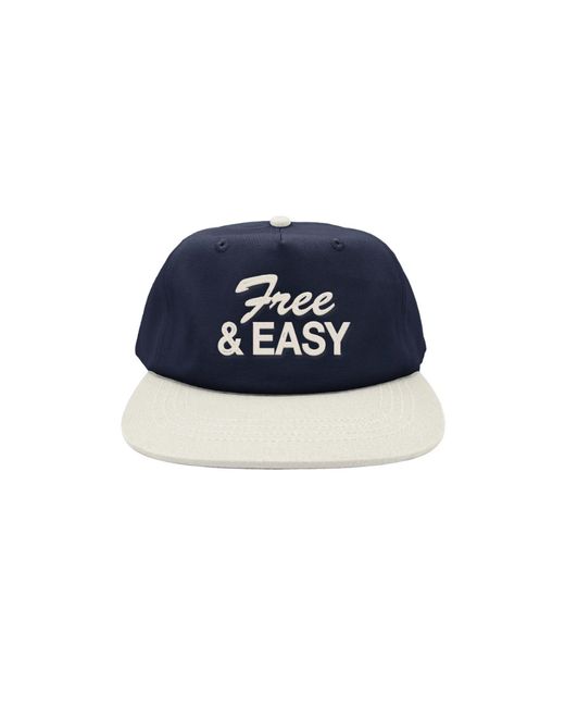 Free & Easy Blue Two Tone Short Brim Snapback Hat for men