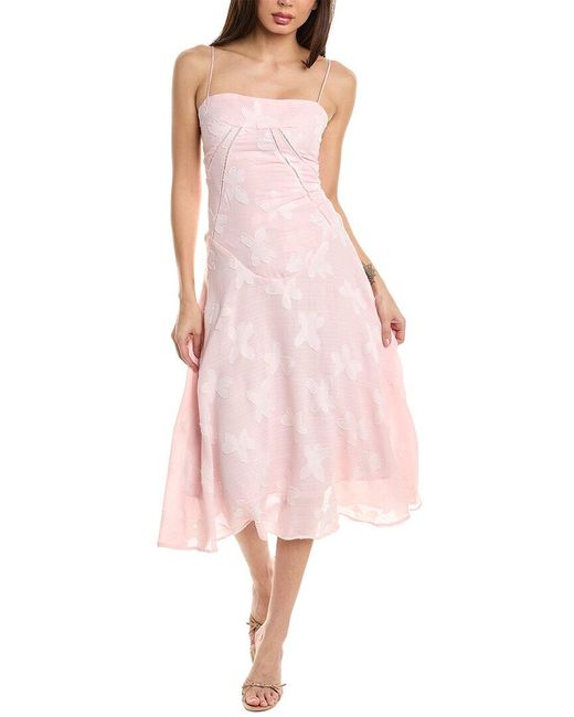 Avantlook Pink Burnout Midi Dress
