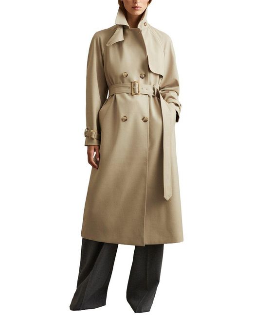Reiss Natural Darcie Wool-Blend Coat