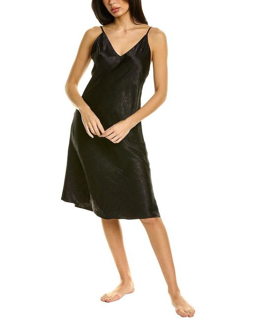 Natori Infinity Jacquard Slip Dress in Black Lyst
