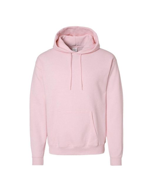 Hanes Pink Ecosmart Hooded Sweatshirt for men