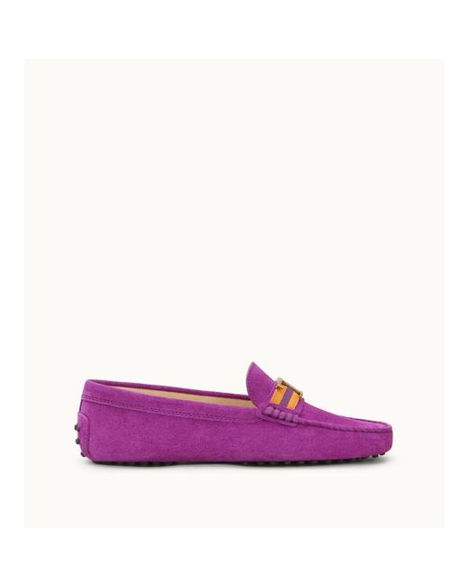 Tod's Purple Gommino Driving Shoes