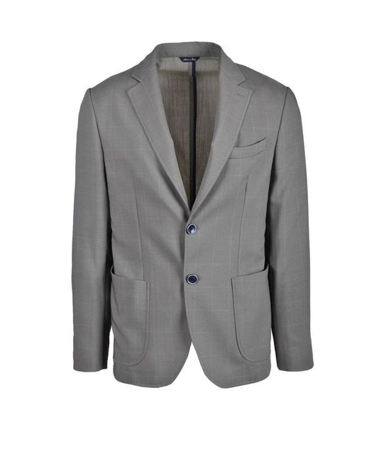 Domenico Tagliente Gray Structured Jacket for men