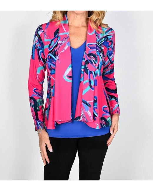 FRANK LYMAN Red Printed Knit Jacket