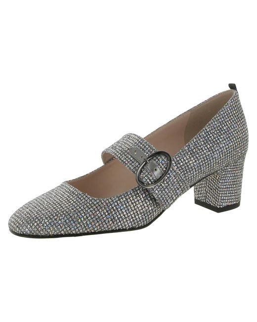 SJP by Sarah Jessica Parker Gray Tartt Glitter Covered Mary Jane Heels