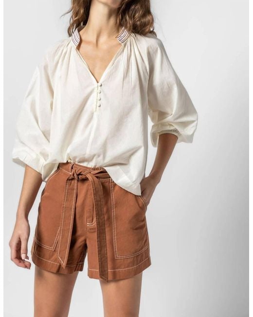 Lilla P White Cotton Button Down Shirt
