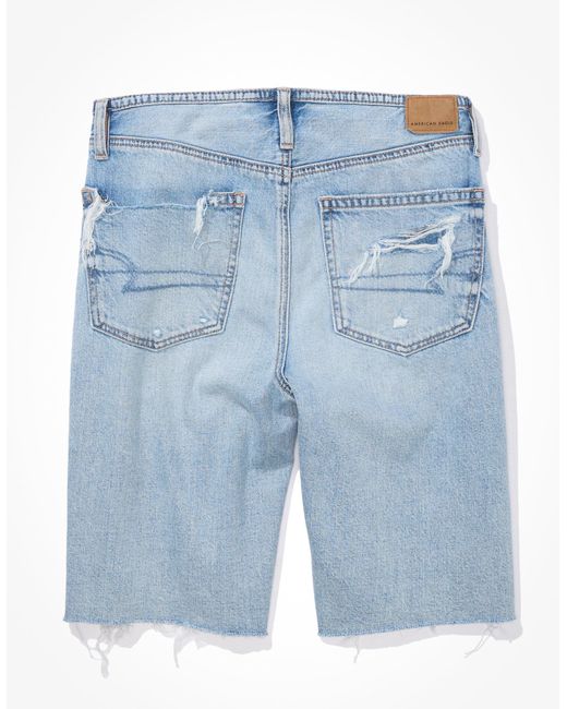 American Eagle Outfitters Blue Ae Denim Low-rise baggy Short