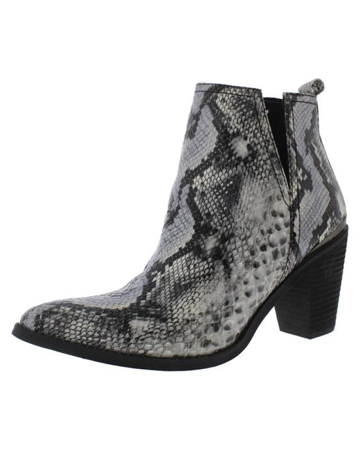 Volatile Black Gavin Faux Leather Pull On Ankle Boots