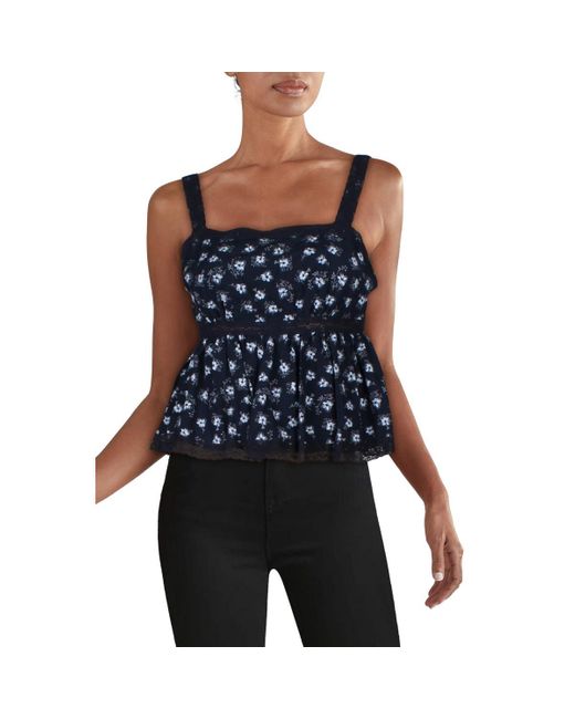 Celebrity Pink Blue Printed Knit Cami