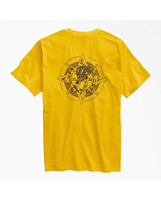 Dickies Yellow Vincent Alvarez Graphic T-shirt for men