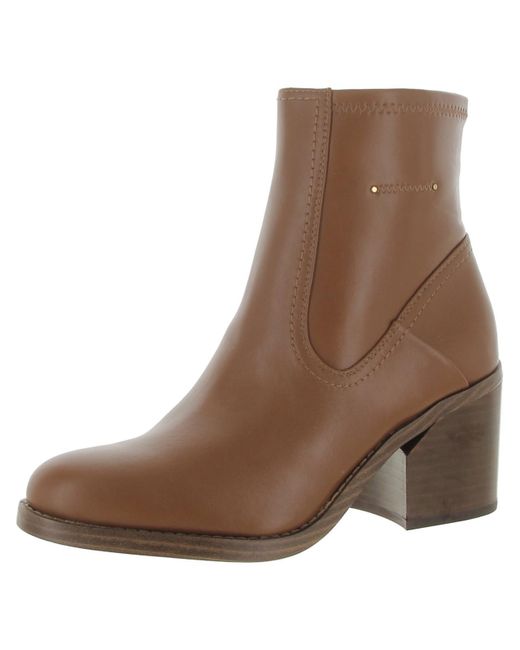 Franco Sarto Brown Abril Faux Leather Short Mid-calf Boots