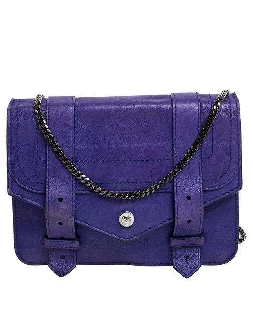 Proenza Schouler Purple Leather Ps1 Wallet On Chain