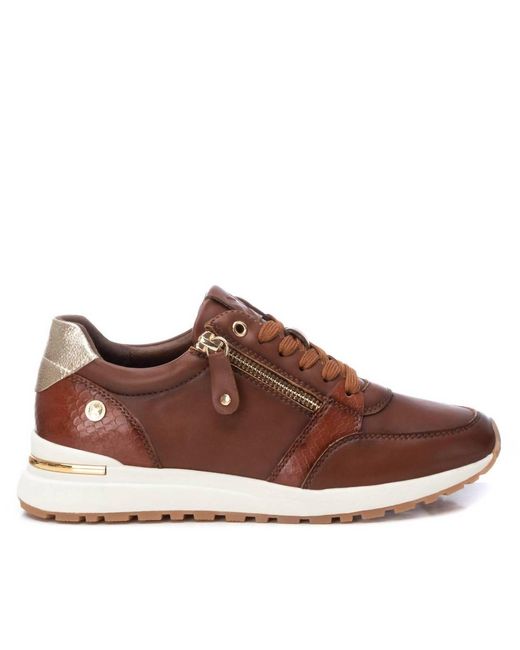 Xti Brown Trainer Sneakers