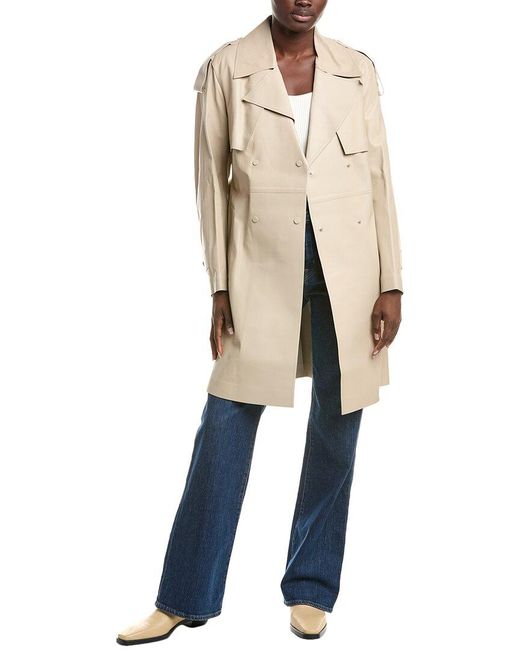 Mackage Women's Natural Medora Leather Trench Coat