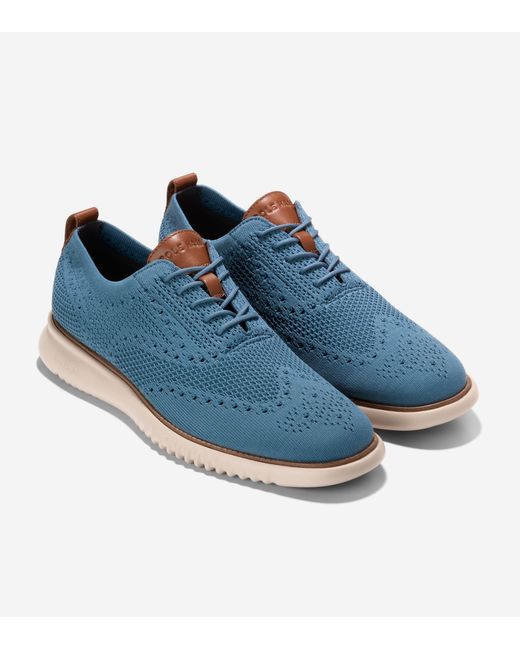 Cole Haan Blue 2.Zerogrand Stitchlite Oxfords for men
