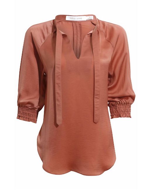 Bishop + Young Brown 3/4 Sleeve Blouse