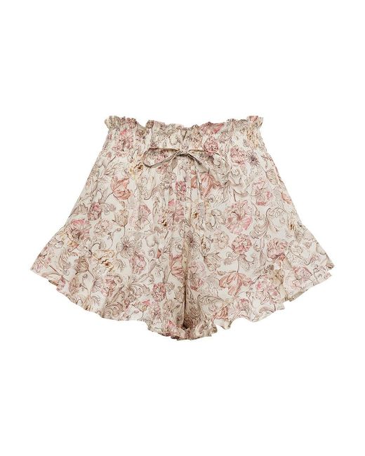 Montce Women's Natural Venecia Floral Boho Short