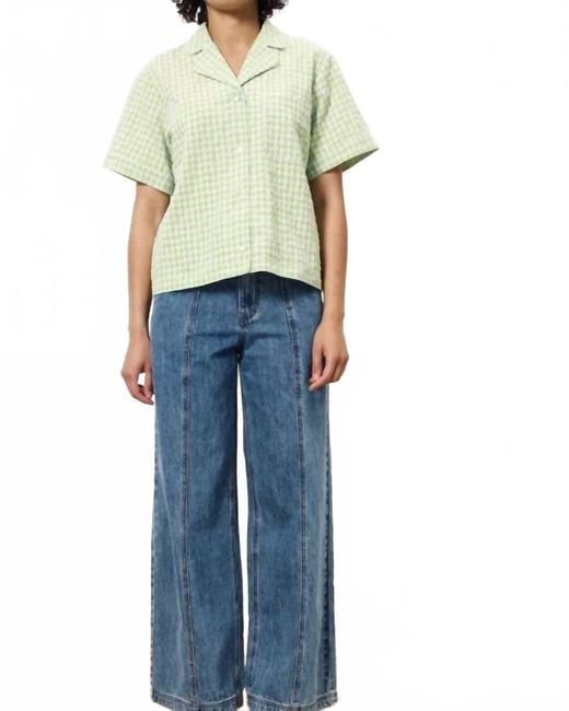FRNCH Blue Ilea Button Shirt