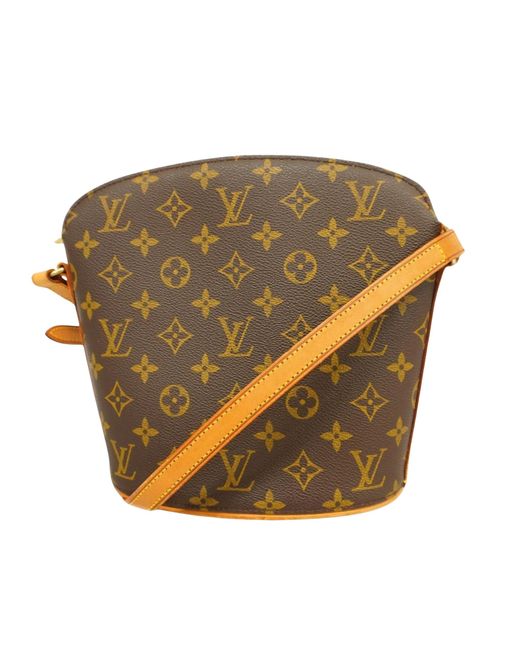 Louis Vuitton Brown Drouot Canvas Shoulder Bag (pre-owned)