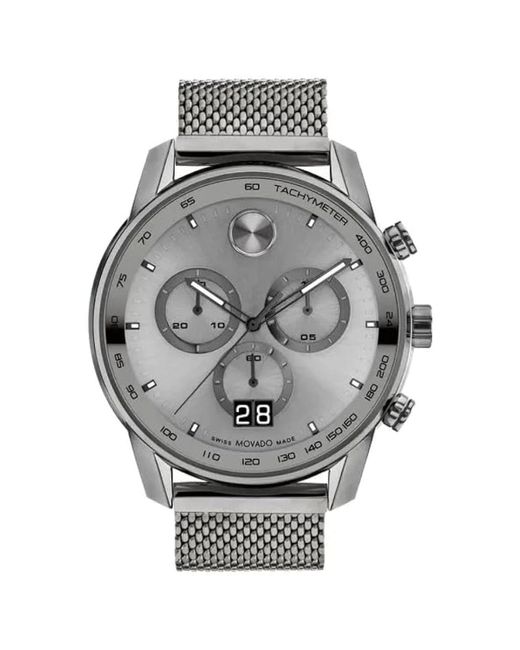 Movado Metallic Bold Grey Dial Watch for men