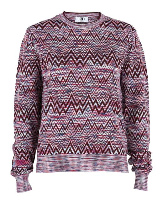 Missoni Purple Oversized Zigzag Sweater