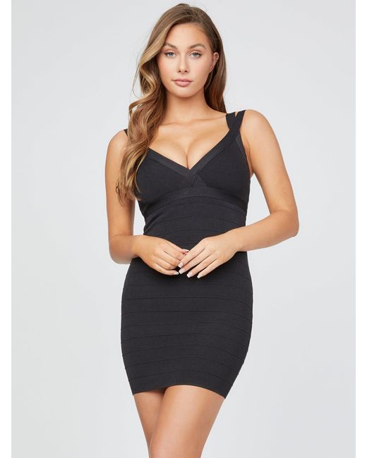 Guess Factory Black Oasis Bandage Dress