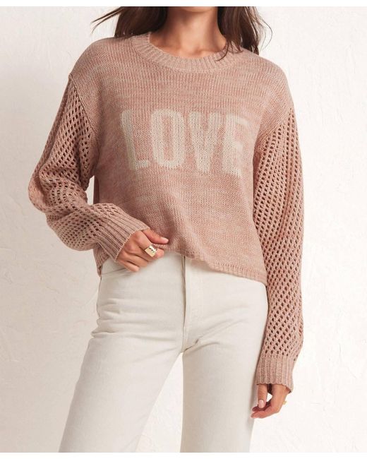 Z Supply Natural Blushing Love Sweater